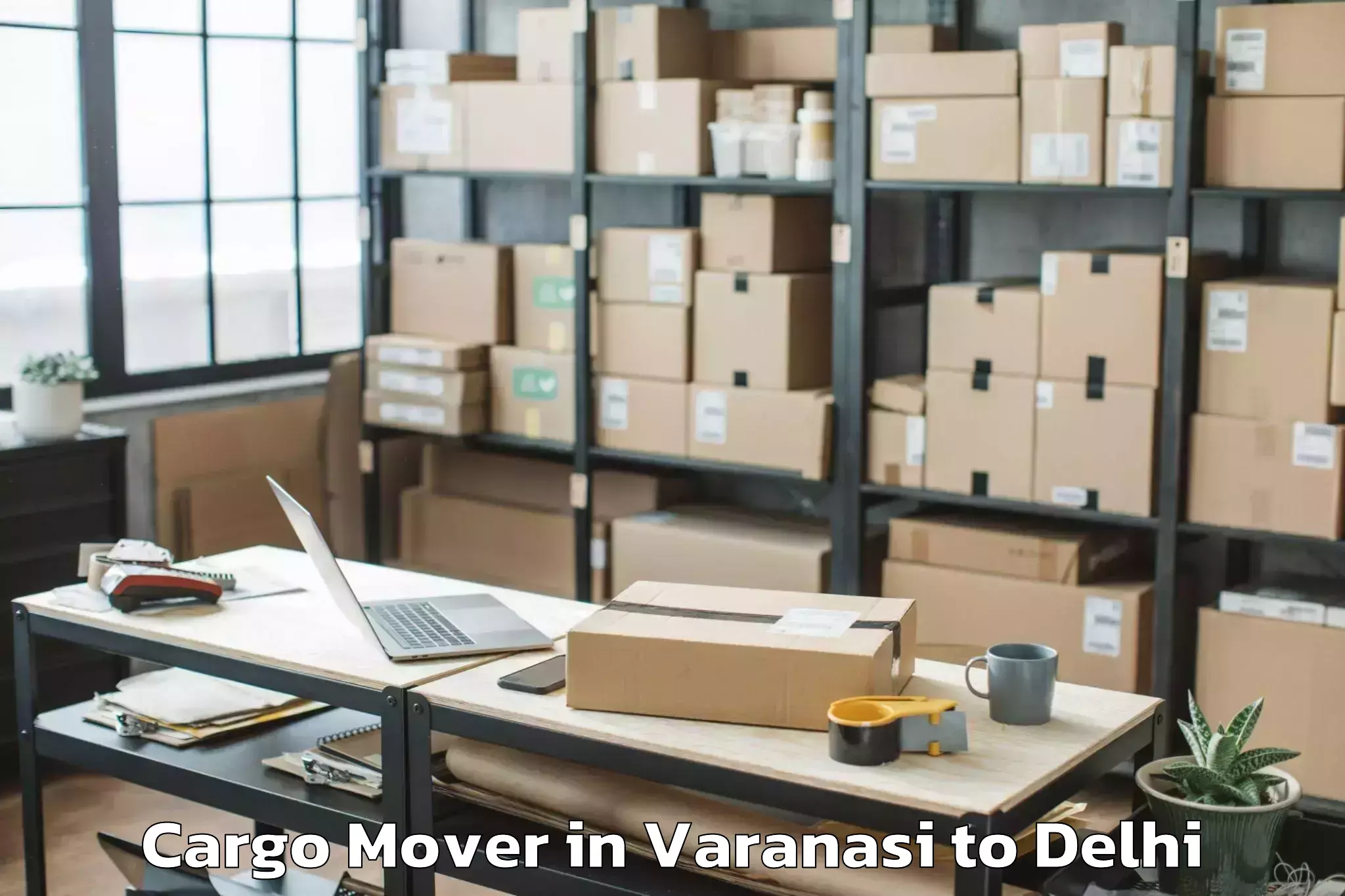 Varanasi to Flatted Factory Complex Okhla Cargo Mover